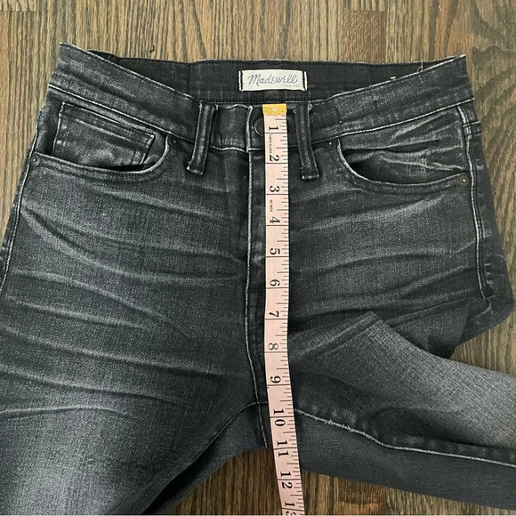 Madewell black high riser skinny distressed jeans size 27 - Picture 8 of 10